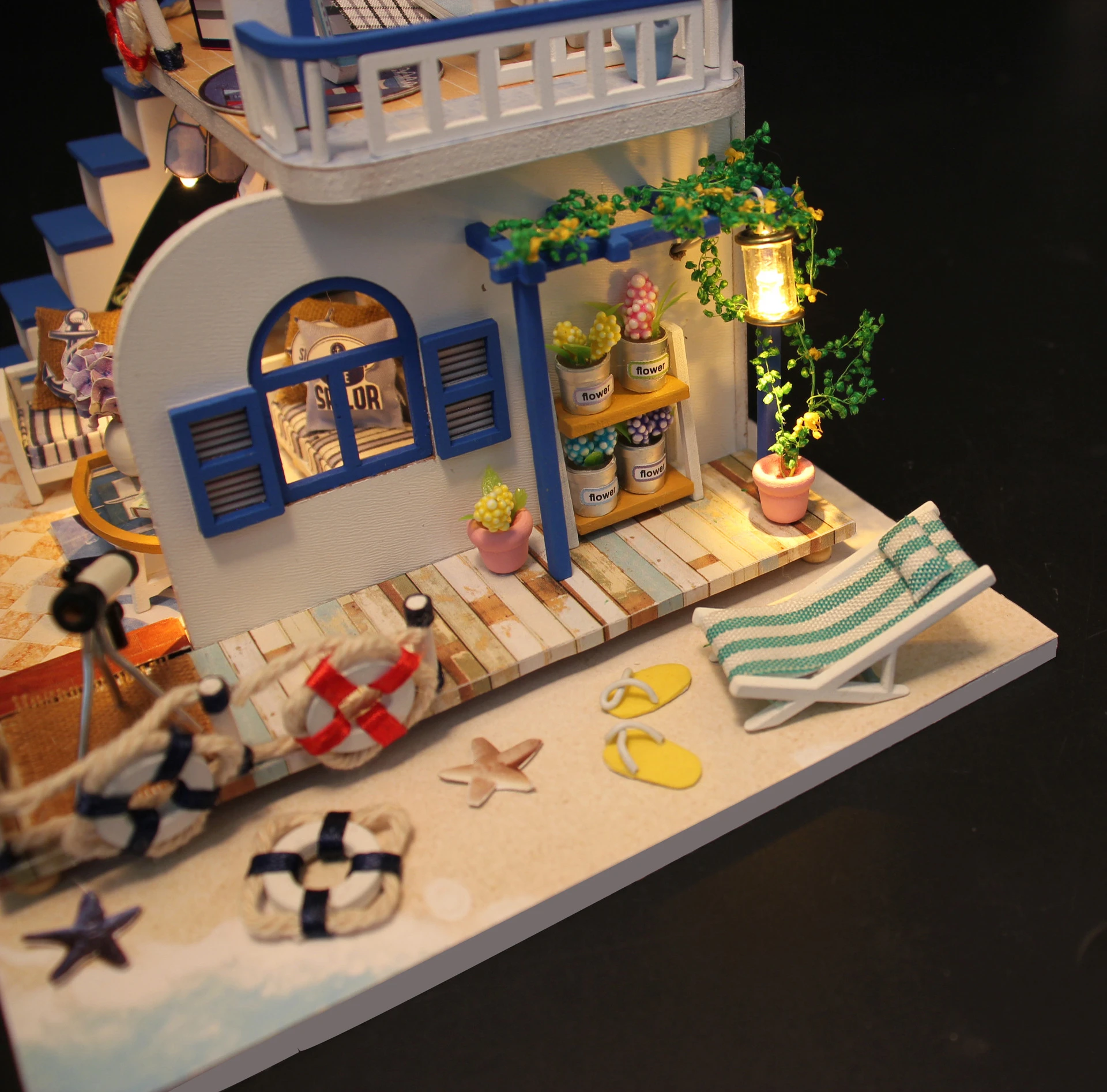 Blue Coast DIY Creative Handmade Music Miniature Dollhouse