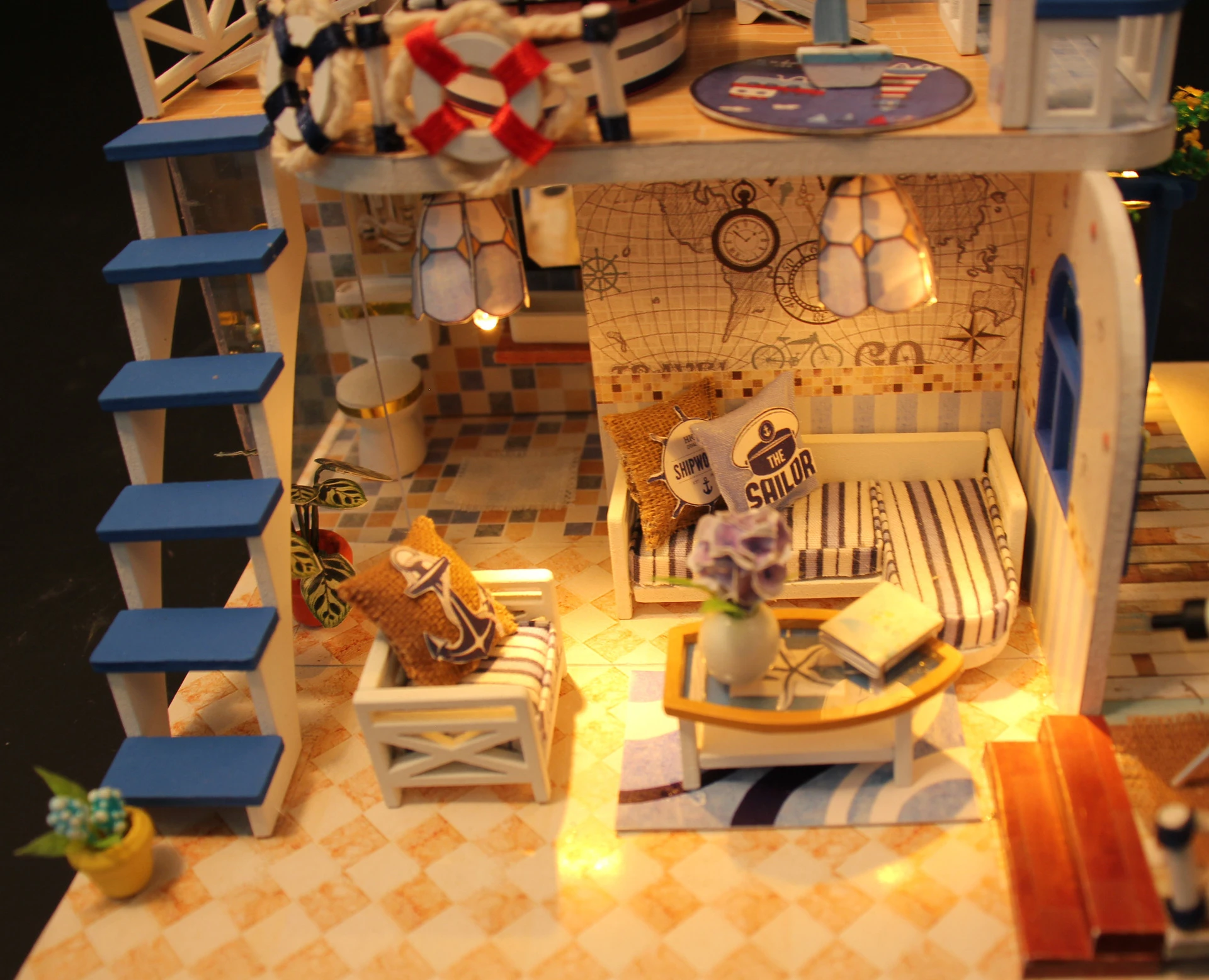 Blue Coast DIY Creative Handmade Music Miniature Dollhouse