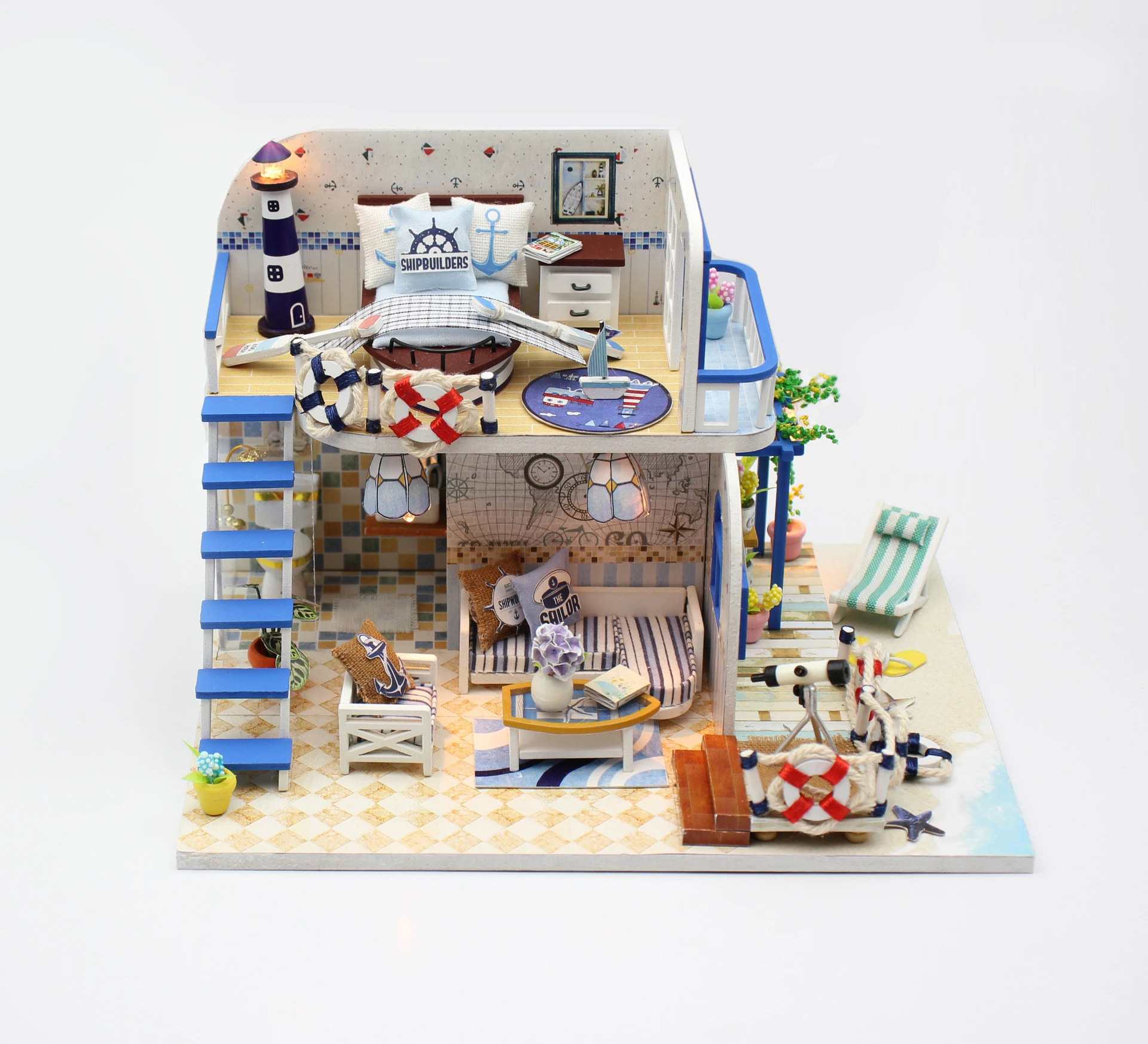 Blue Coast DIY Creative Handmade Music Miniature Dollhouse