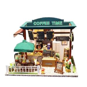 Wooden DIY Pet Club Handmade Miniature Dollhouse