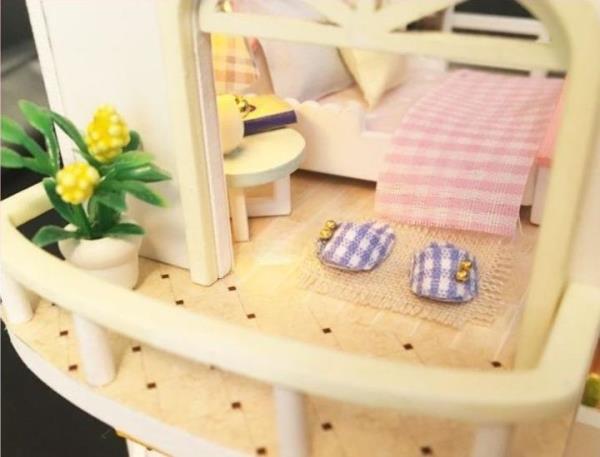 Pink Loft DIY Creative Handmade Music Miniature Dollhouse