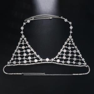 Rectangle Pedant Tassel Necklace Chest Body Chain