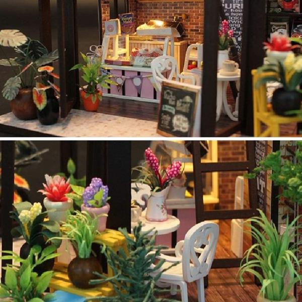 Coffee House DIY Creative Handmade Music Miniature Dollhouse