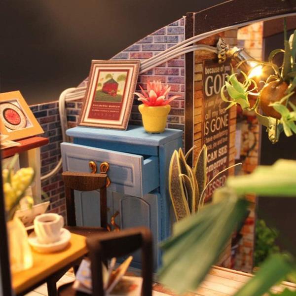 Coffee House DIY Creative Handmade Music Miniature Dollhouse