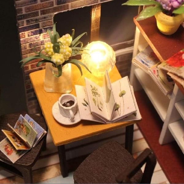 Coffee House DIY Creative Handmade Music Miniature Dollhouse