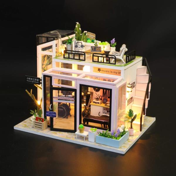 Houguang Studio DIY Creative Handmade Music Miniature Dollhouse