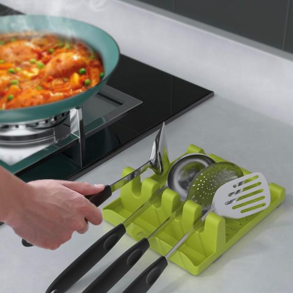 Green Cooking Spoon Lid Holder