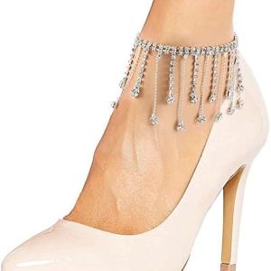 Beach Rhinestone Tassel Women Anklets