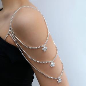 Gothic Pearl Necklace Body Back Chain