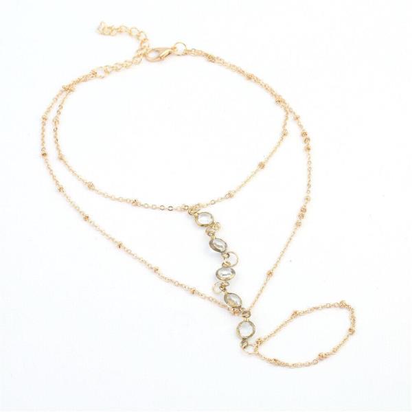 Simple Retro Rhinestone Anklet