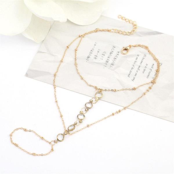 Simple Retro Rhinestone Anklet