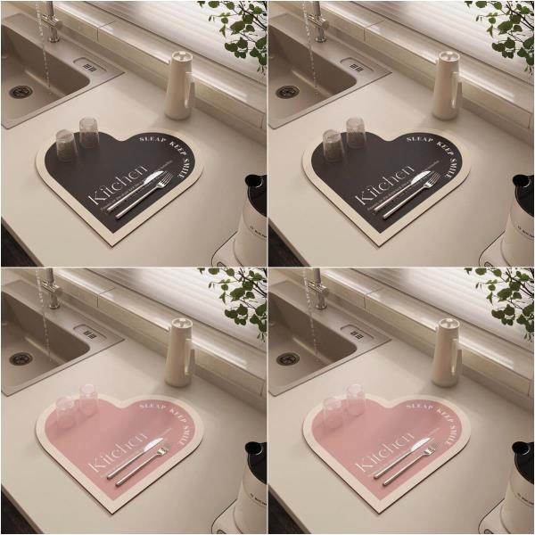 4 Pcs Diatom Mud Quick Dry Absorbent Table Dining Placemats