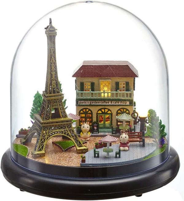 Cutebee Romantic Paris DIY Music Miniature Dollhouse