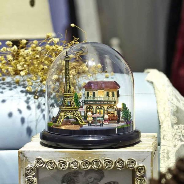 Cutebee Romantic Paris DIY Music Miniature Dollhouse