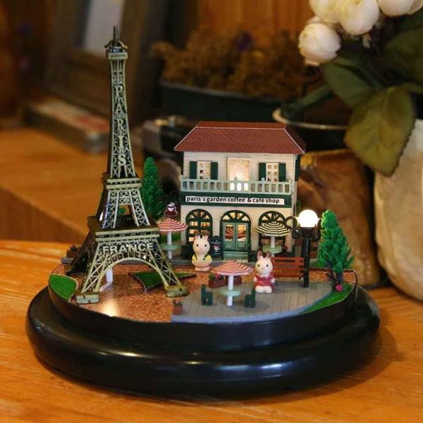 Cutebee Romantic Paris DIY Music Miniature Dollhouse