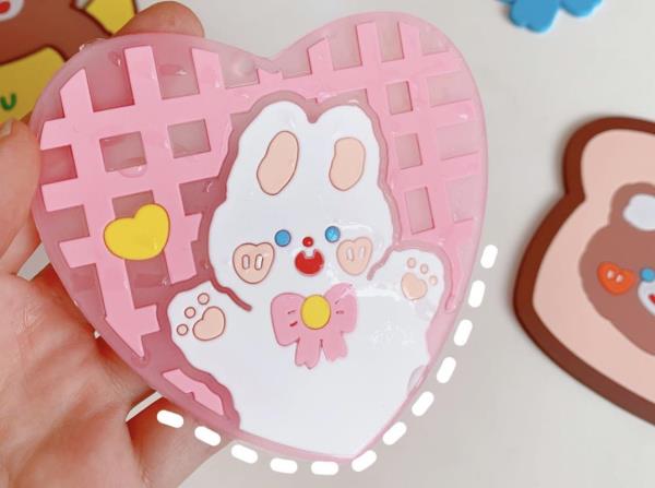 Cute Cartoon Bear Silicone Coaster