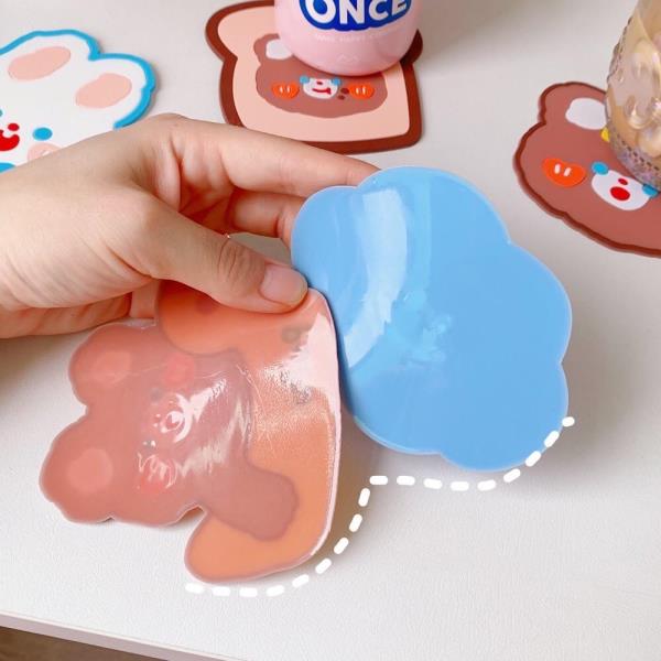 Cute Cartoon Bear Silicone Coaster