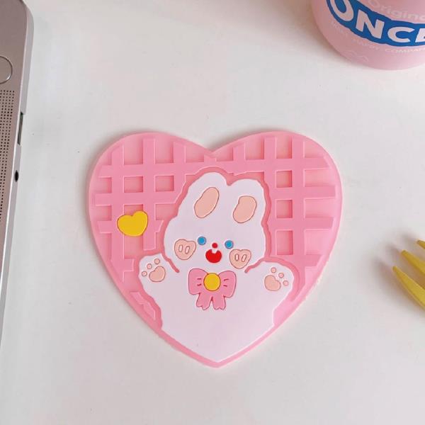 Cute Cartoon Bear Silicone Coaster