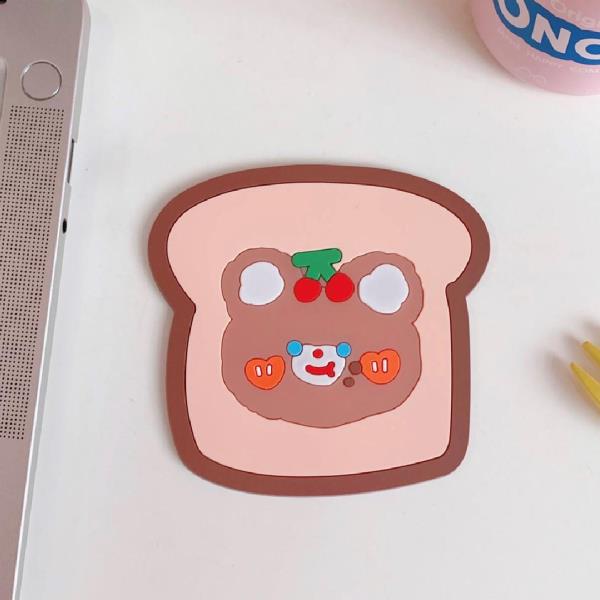 Cute Cartoon Bear Silicone Coaster