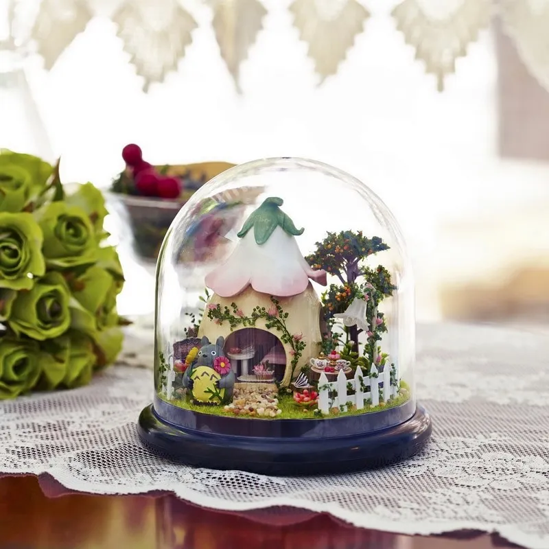 Cutebee Green Garden DIY Music Miniature Dollhouse