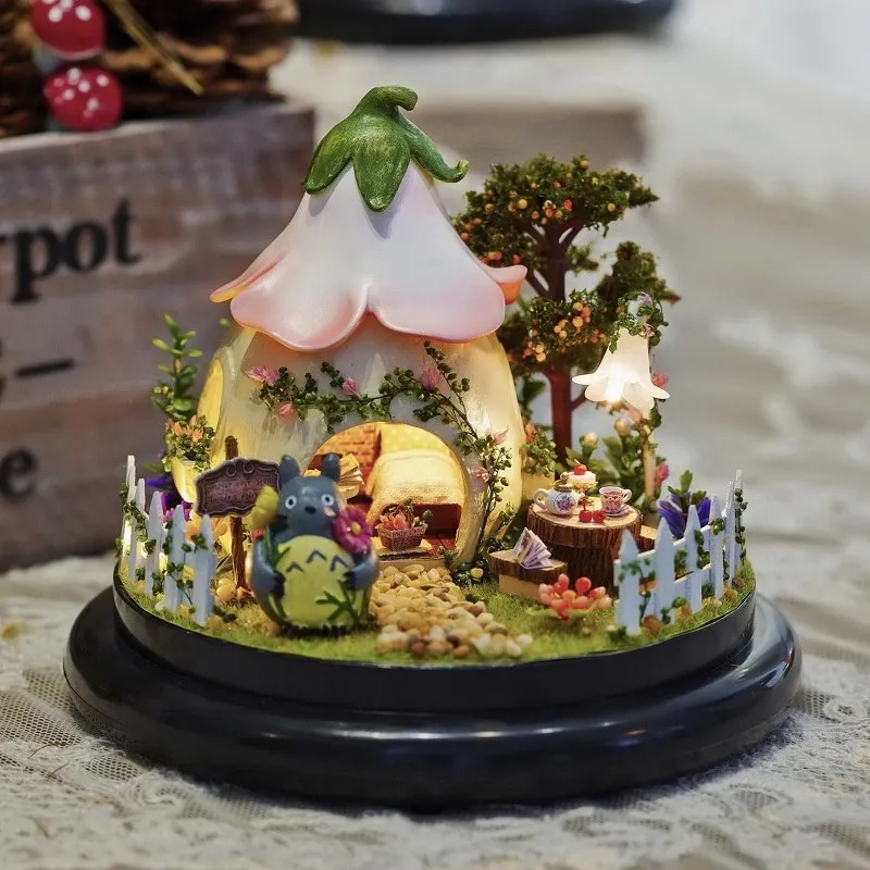 Cutebee Green Garden DIY Music Miniature Dollhouse