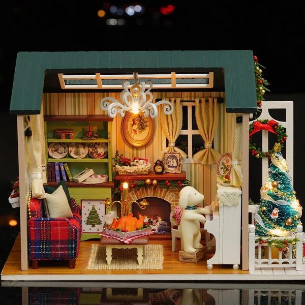 Cute Room Holiday Times DIY Handmade Music Miniature Dollhouse