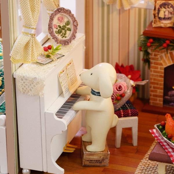 Cute Room Holiday Times DIY Handmade Music Miniature Dollhouse