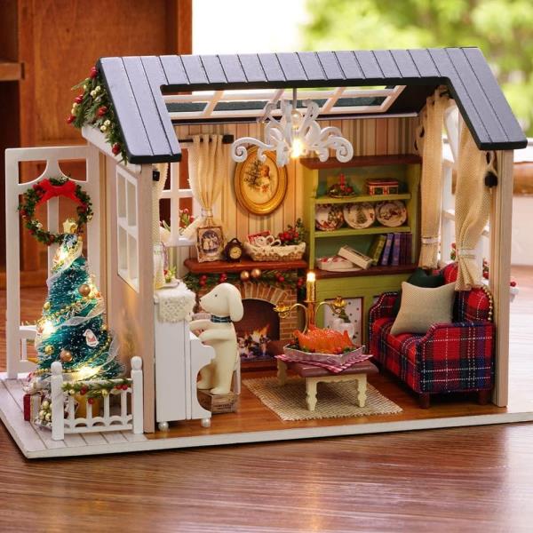 Cute Room Holiday Times DIY Handmade Music Miniature Dollhouse