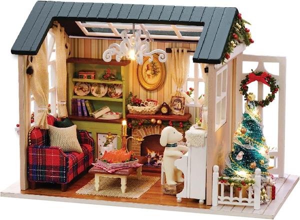 Cute Room Holiday Times DIY Handmade Music Miniature Dollhouse