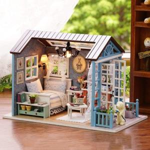 DIY Wooden Amsterdam Village Music Miniature Dollhouse