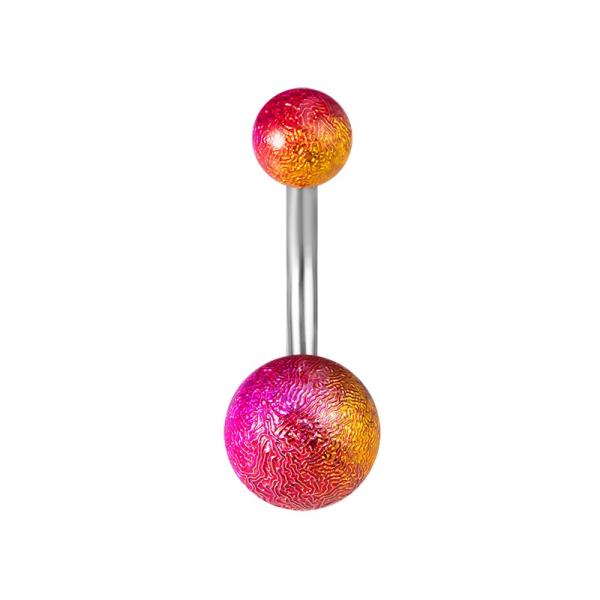 Stainless Steel Matting Piercing Bar Navel Belly Button