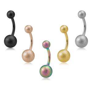 5 Pcs Matte Frosted Piercing Barbells