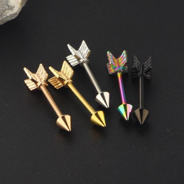 1 Pair Arrow Stainless Steel Piercing Earrings Jewellery