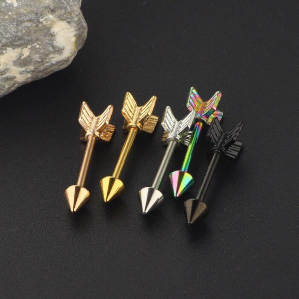 1 Pair Arrow Stainless Steel Piercing Earrings Jewellery