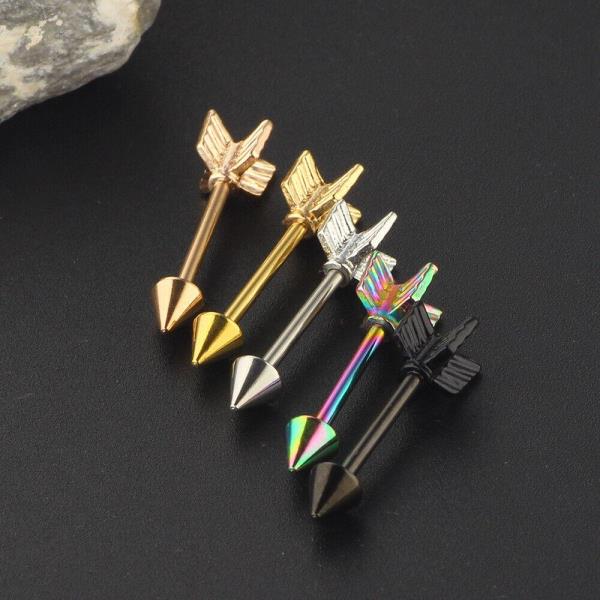 1 Pair Arrow Stainless Steel Piercing Earrings Jewellery