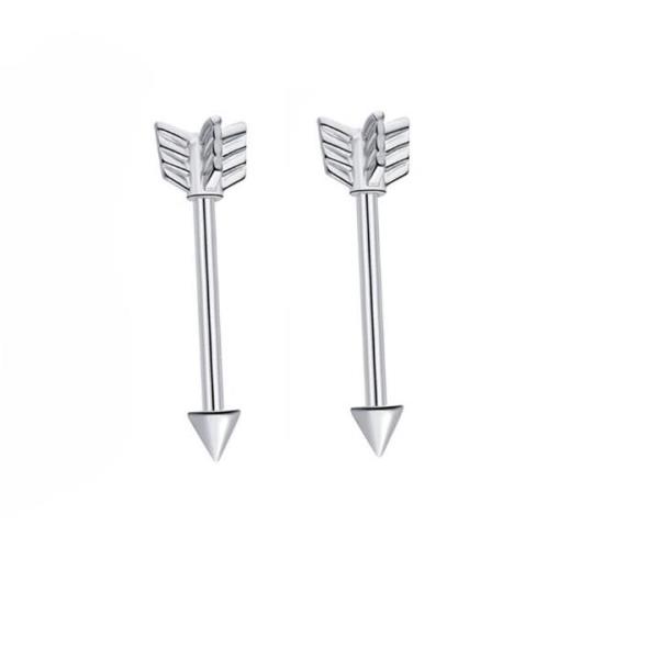 1 Pair Arrow Stainless Steel Piercing Earrings Jewellery