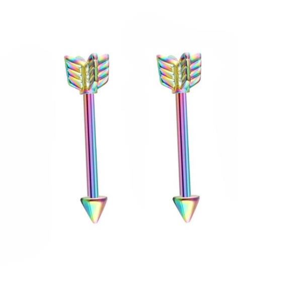 1 Pair Arrow Stainless Steel Piercing Earrings Jewellery