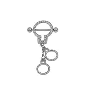 Crystal Stainless Steel Labret Piercing Bar