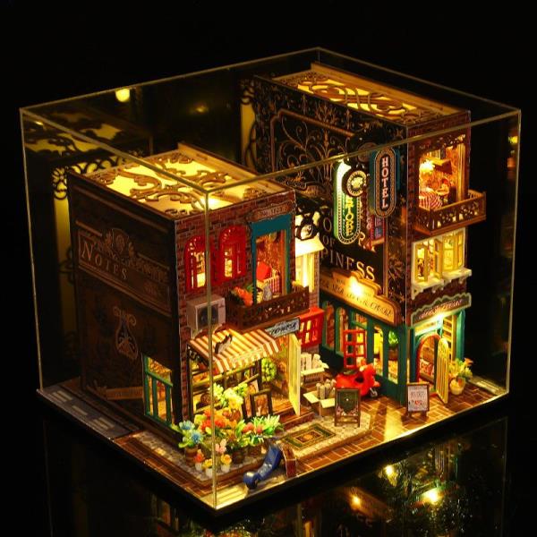 Scarbrough Hotel DIY Wooden Music Miniature Dollhouse