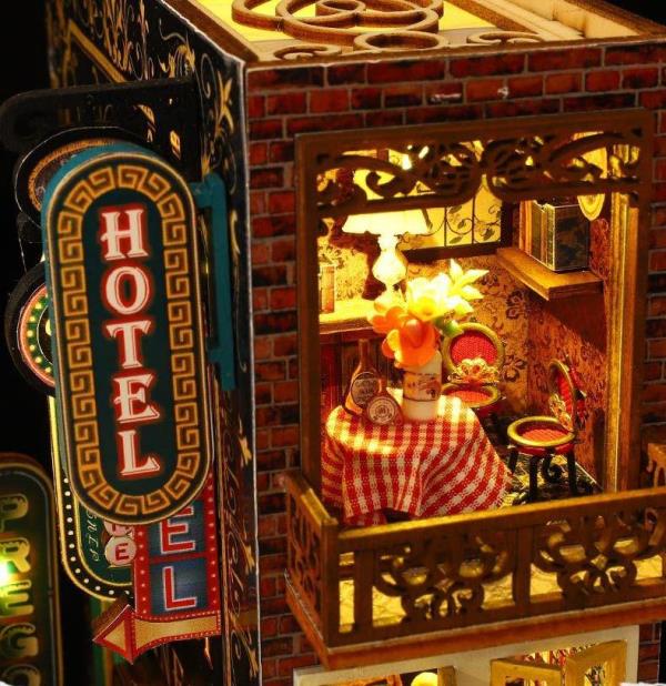 Scarbrough Hotel DIY Wooden Music Miniature Dollhouse