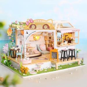 DIY Darcy Flower House LED Wooden Music Miniature Dollhouse