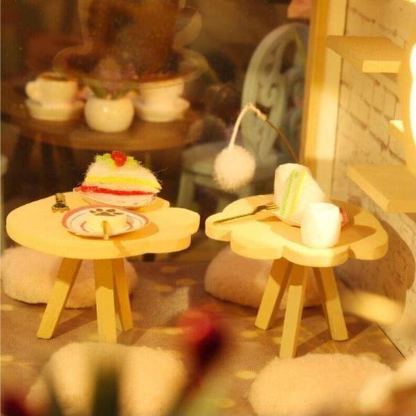 Lovely Cat Cafe DIY Handmade Miniature Dollhouse