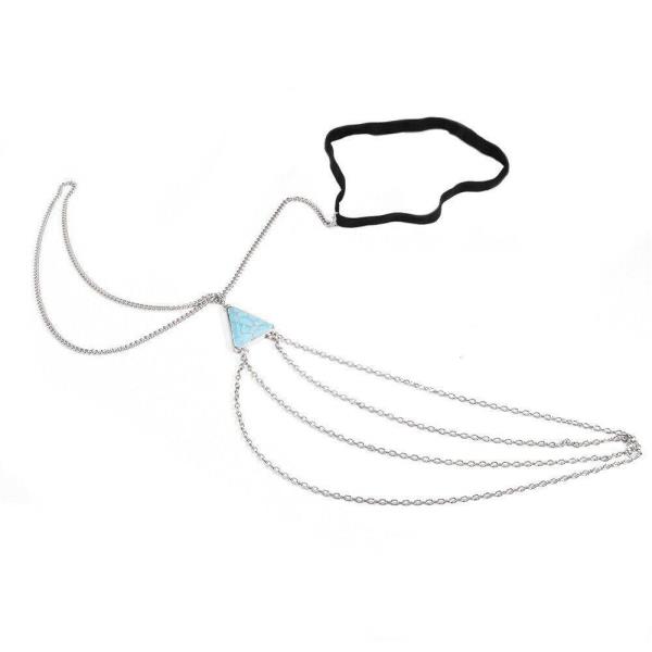 Turquoise Triangle Elastic Thigh Chain