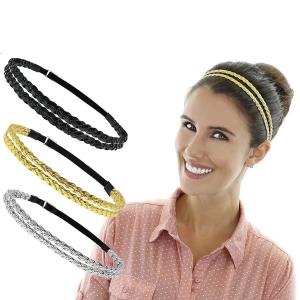 3 Pcs Bohemian Elastic Braid Hair Headbands