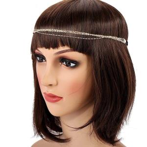 Retro 1920s Elastic Full Crystal Tassel Headband