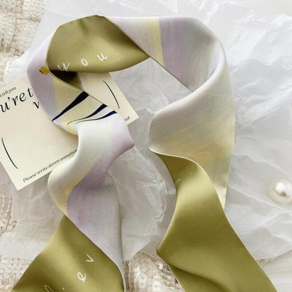 Retro Twilly Long Ribbon Scarf