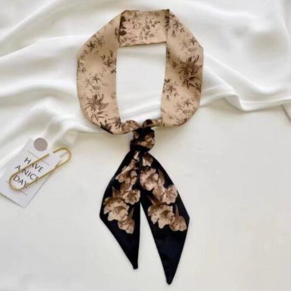 Retro Twilly Long Ribbon Scarf