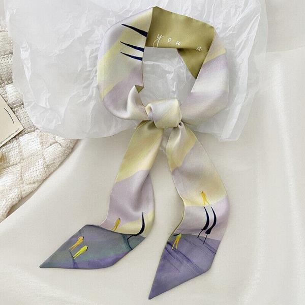 Retro Twilly Long Ribbon Scarf