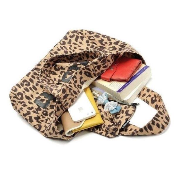 Canvas Small Leopard Print Casual Bag Purse Set