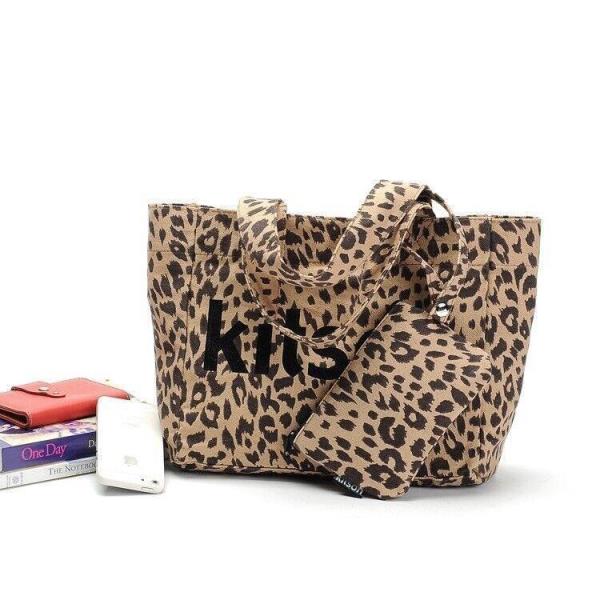 Canvas Small Leopard Print Casual Bag Purse Set